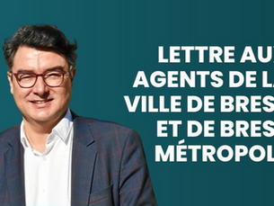 Lettre aux agents de la Ville de Brest et de Brest métropole