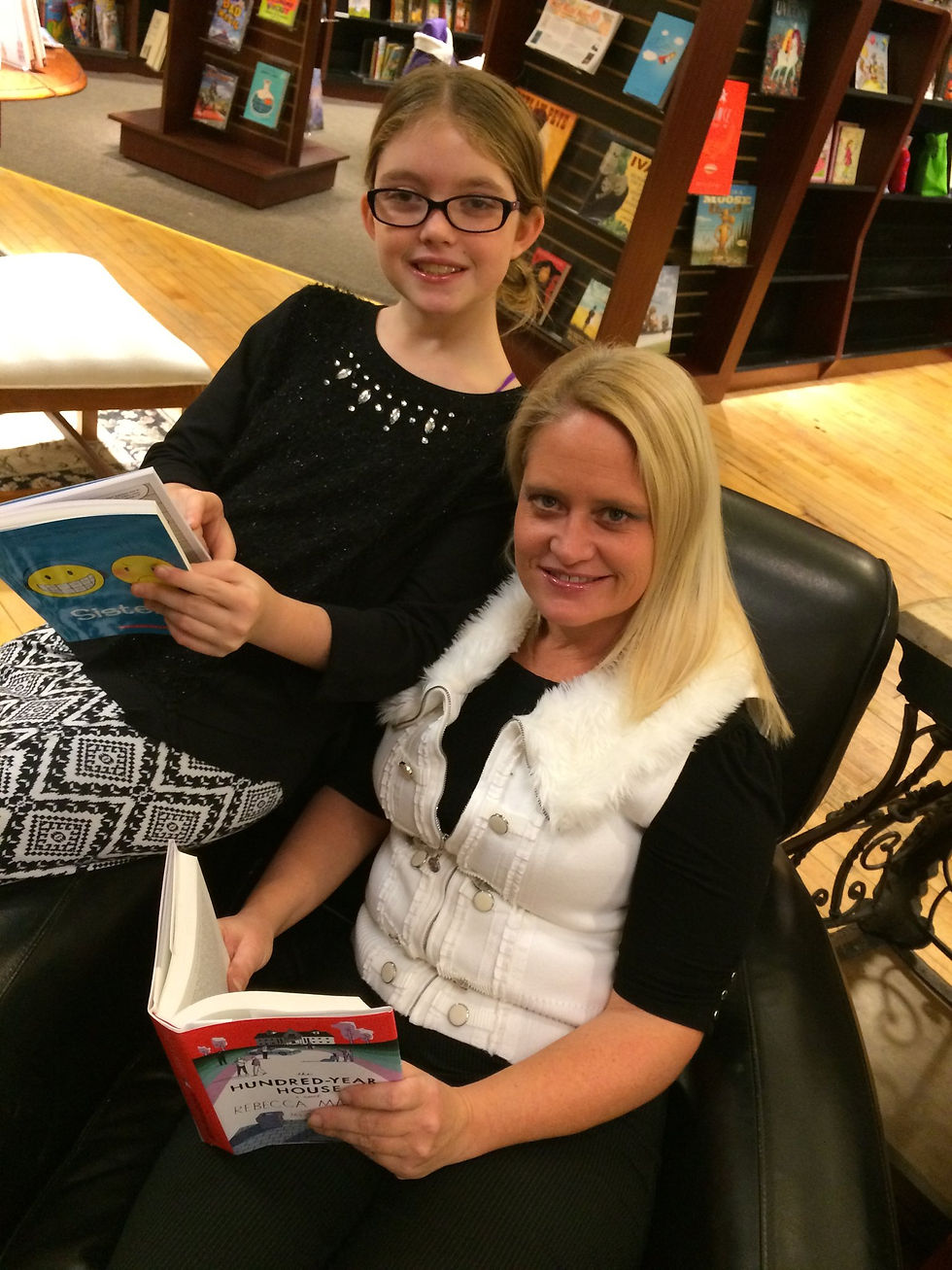 My daughter and I in November 2014 at the original RBTL location taking a picture for our Christmas card.