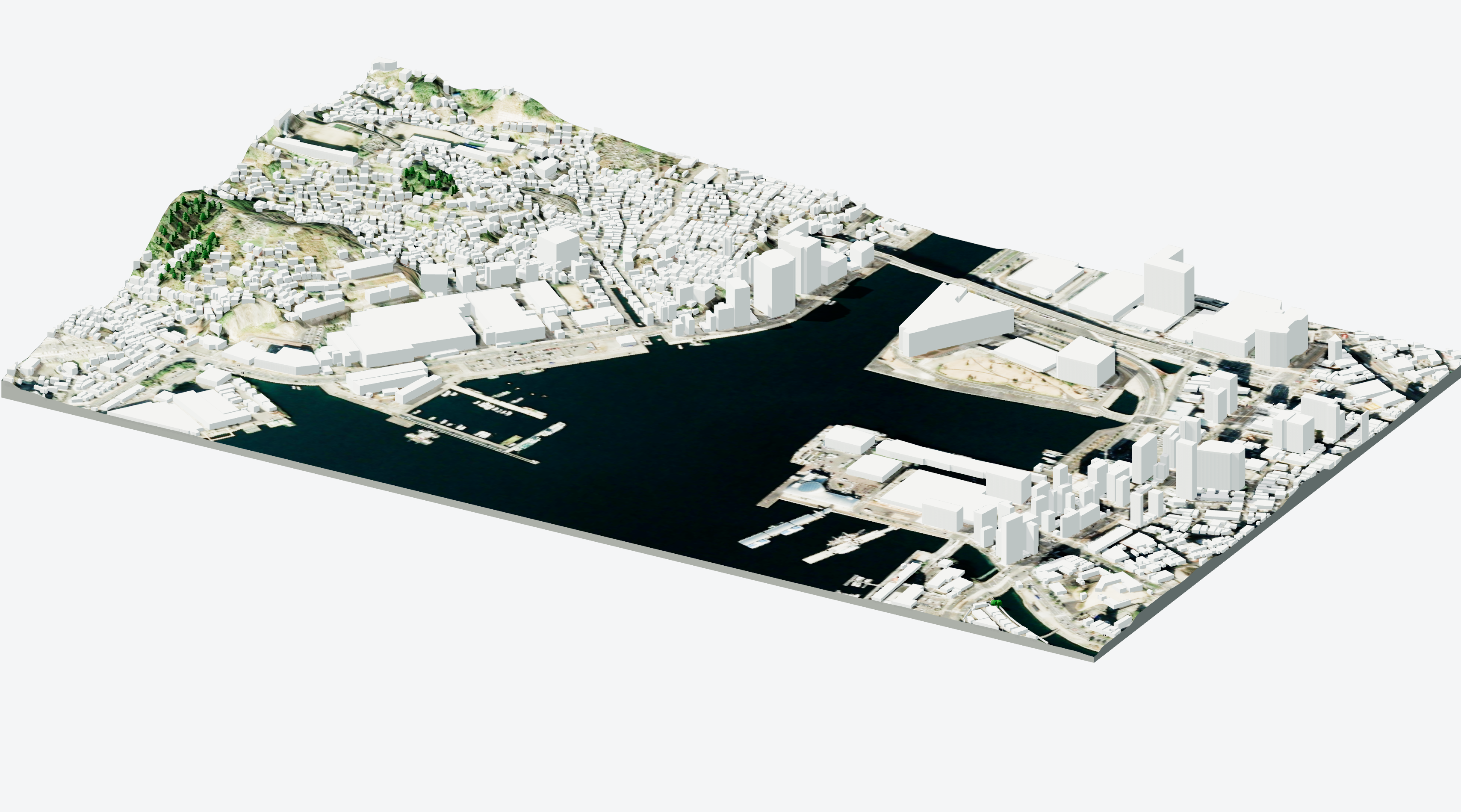 With high resolution aerial imagery from Esri