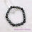サムネイル： ＜ブレスレット＞血液の循環を活性化！【磁気入りヘマタイト×ガーネット】健康や肩凝り防止のお守りに＜８mm・15.5cm＞／wbl-16