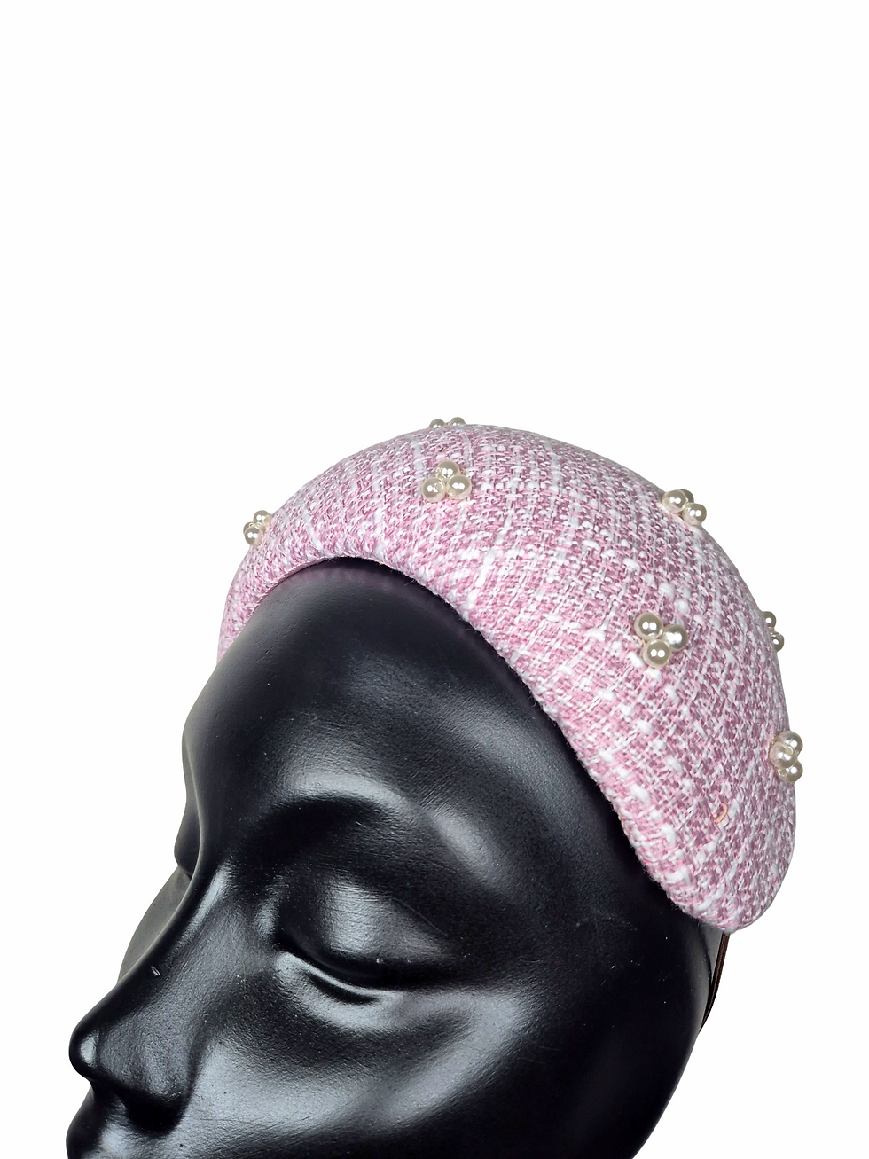 Thumbnail: Pink fabric & pearled headband