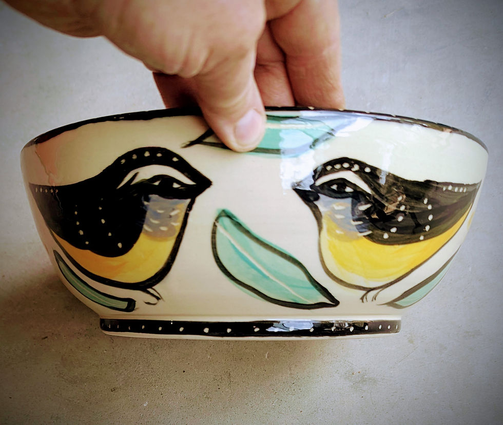 Medium Bowl - Pardalote and Weebill