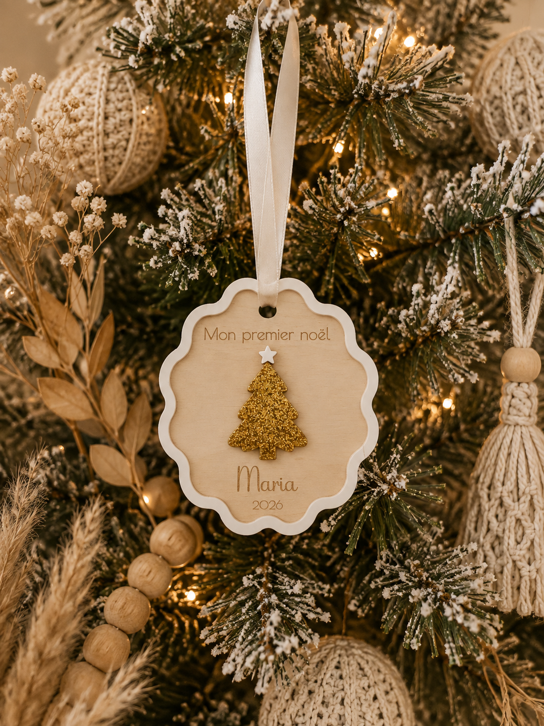 Boule de Noël personnalisée "Mon premier Noël"
