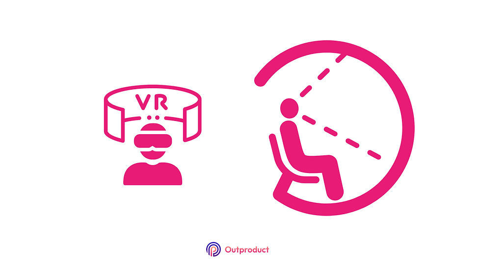 A man seen experiencing the wonders of virtual reality whilst seated in his chair.