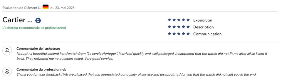 Avis Le Cercle Horloger