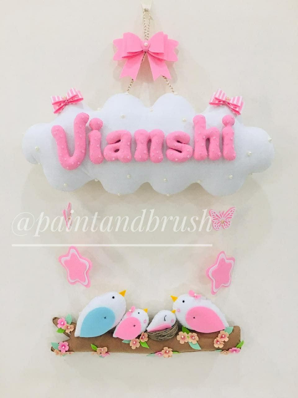 Cloud hung Bird family nest