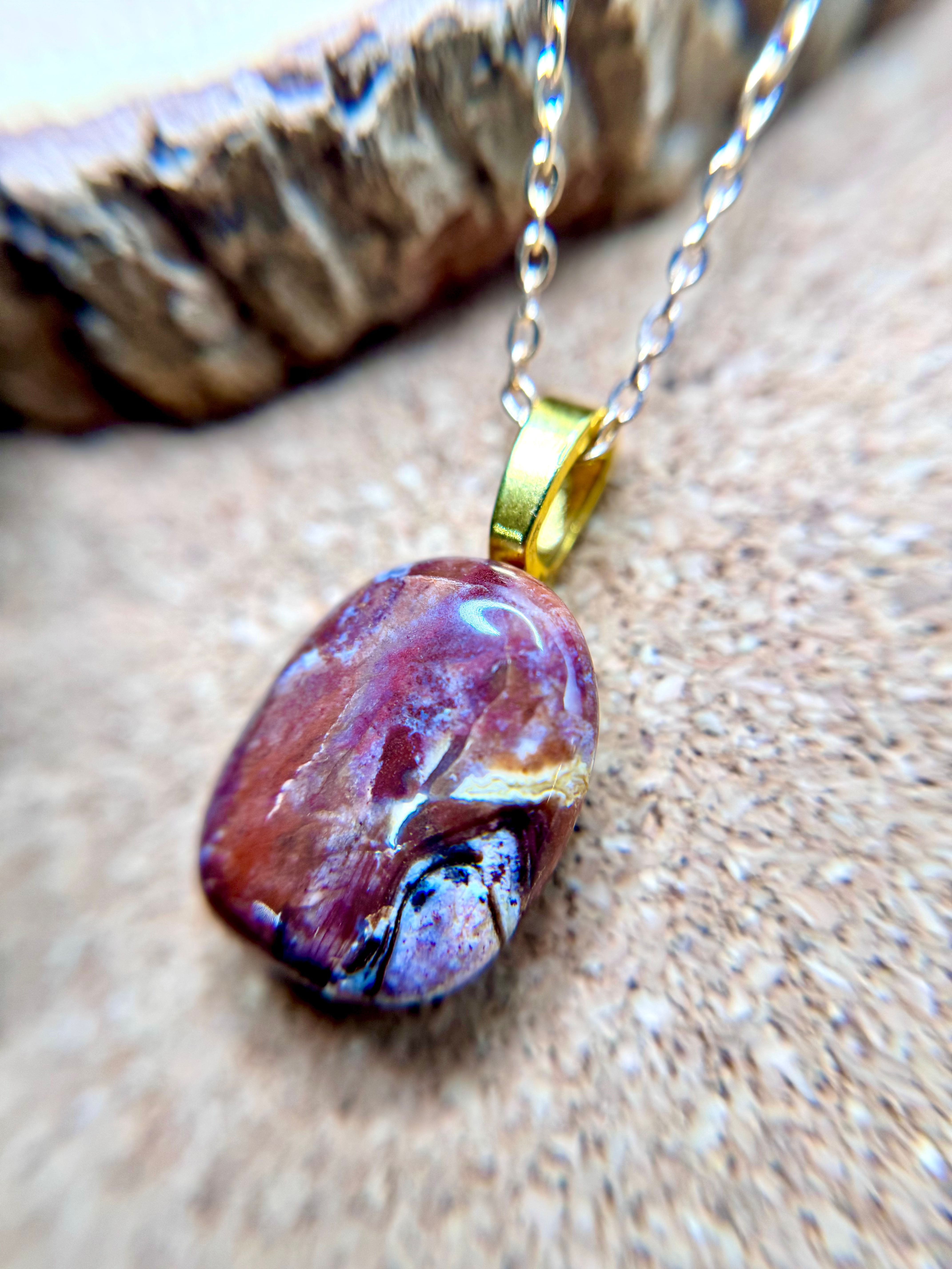 Oregon Agatized Red Jasper Pendant