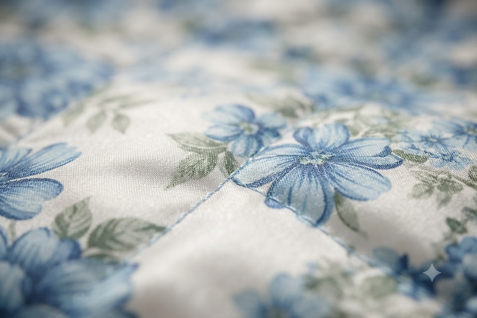 Thumbnail: Blue Hydrangea Garden 4-Piece Bedding Set