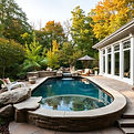 stunning plunge pool with a small yard in nc