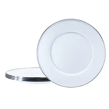Golden Rabbit White Sandwhich Plates S/4