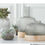 Thumbnail: GRAY TEXTURED GLASS VASE WITH WOOD BASE