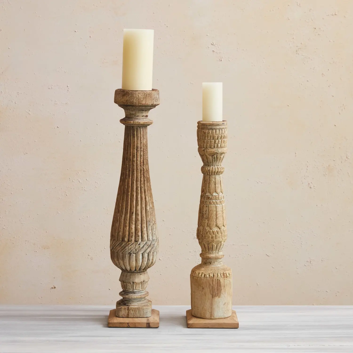 Mango Pillar Candlesticks