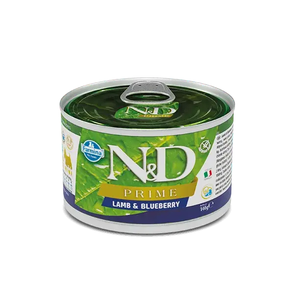 Prime Agneau & Myrtille adulte mini humide 140G