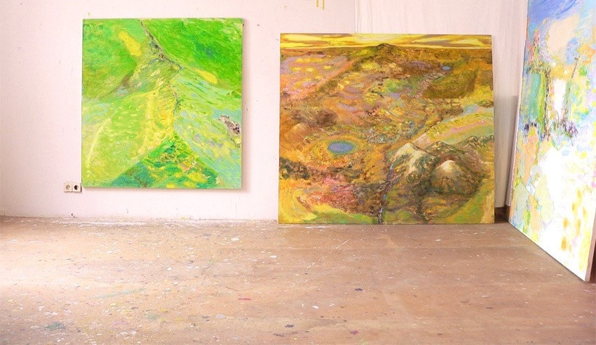 in my studio