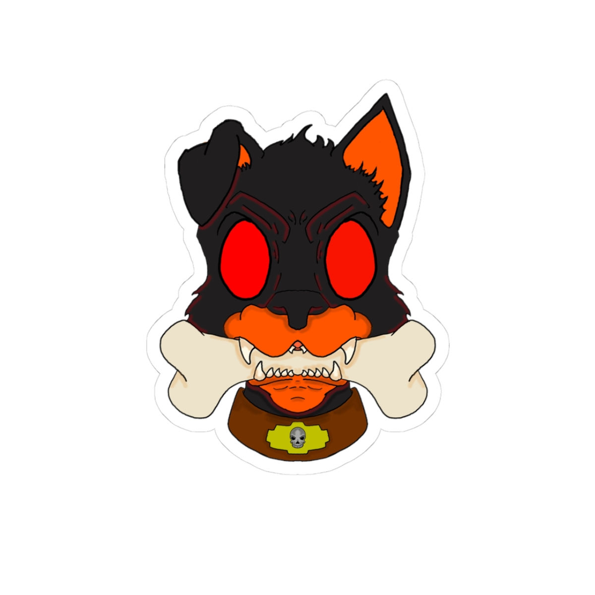 Hell Pup solo Kiss-Cut Stickers for Laptop & Decor