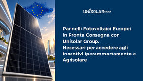 Pannelli Fotovoltaici Europei per Iperammortamento e Agrisolare in Trentino: Pronta Consegna con Unisolar Group