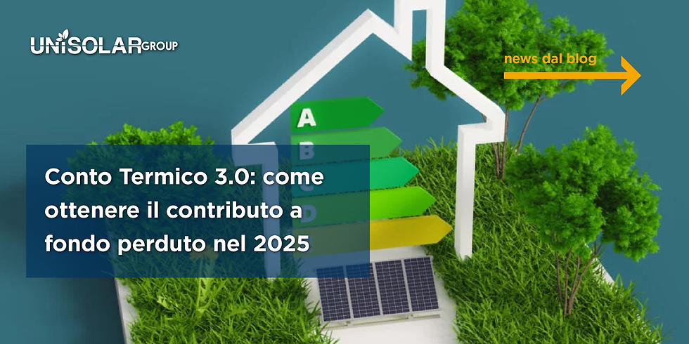 Contributo a Fondo perduto nel 2025 con il Conto Termico 3.0