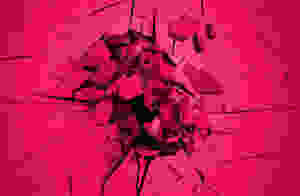 Abstract 3D Rendering of Cracked Surface.