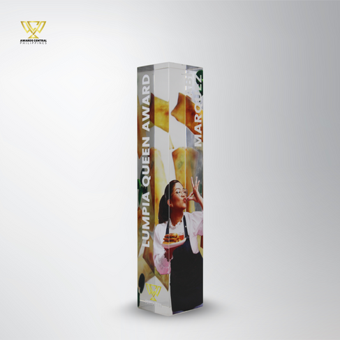 acrylic trophy for lumpia queen