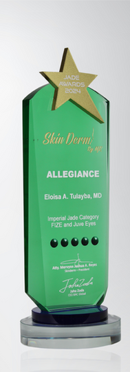 crystal plaque with star element