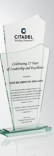 double body custom glass plaque 