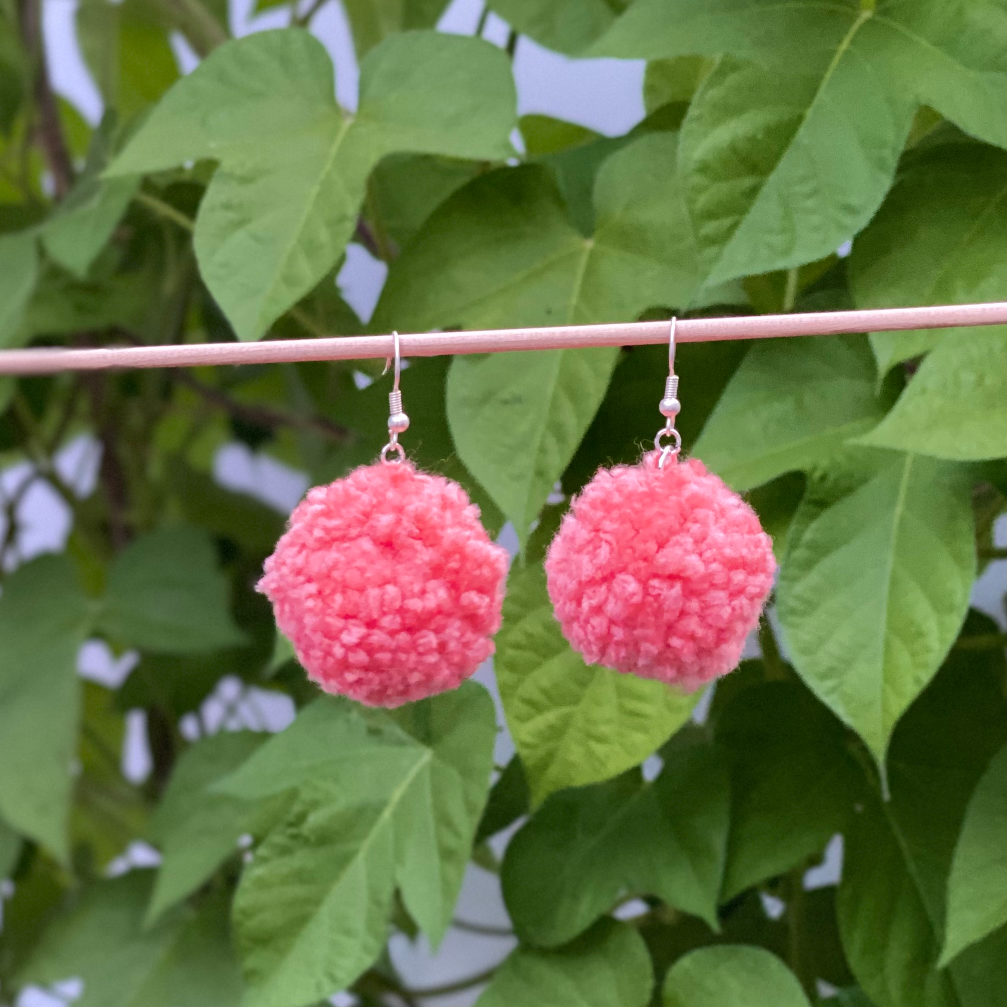Soft Pink - Pom Pom Earrings (Solid colors)