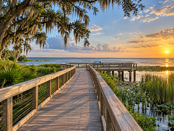 Golden Boardwalk Over Lake Apopka.png