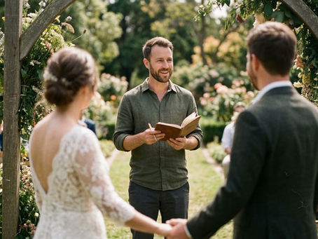 A Celebrant holding space and bringing them together