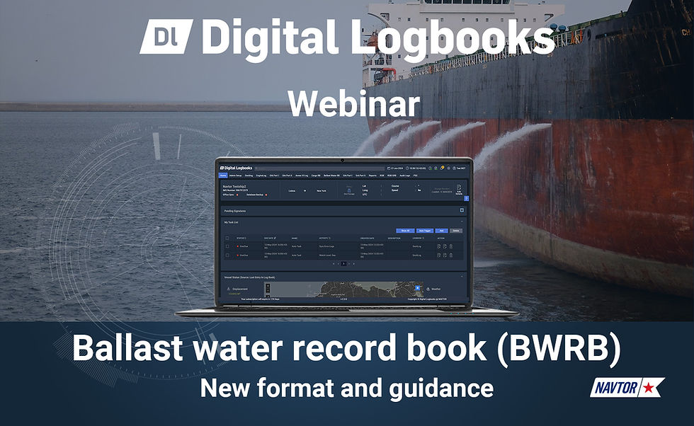 Learn about the upcoming regulations for Ballast Water Management record-keeping onboard, coming into force on Feb 1, 2025