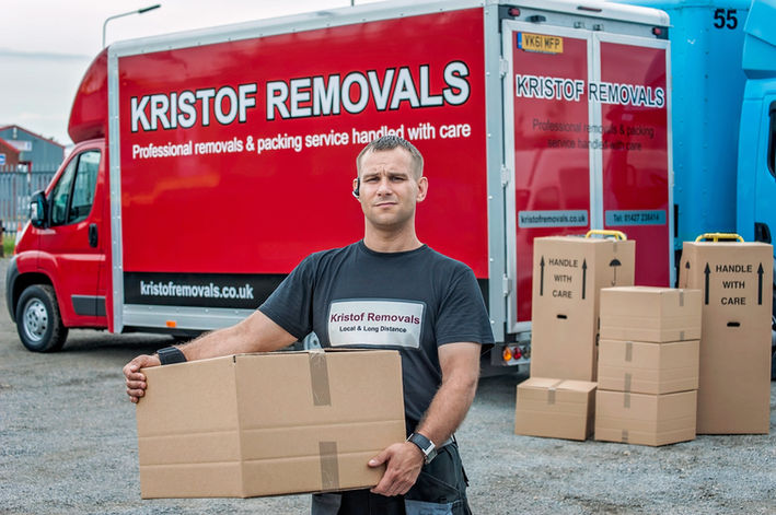 Kristof Removals red van