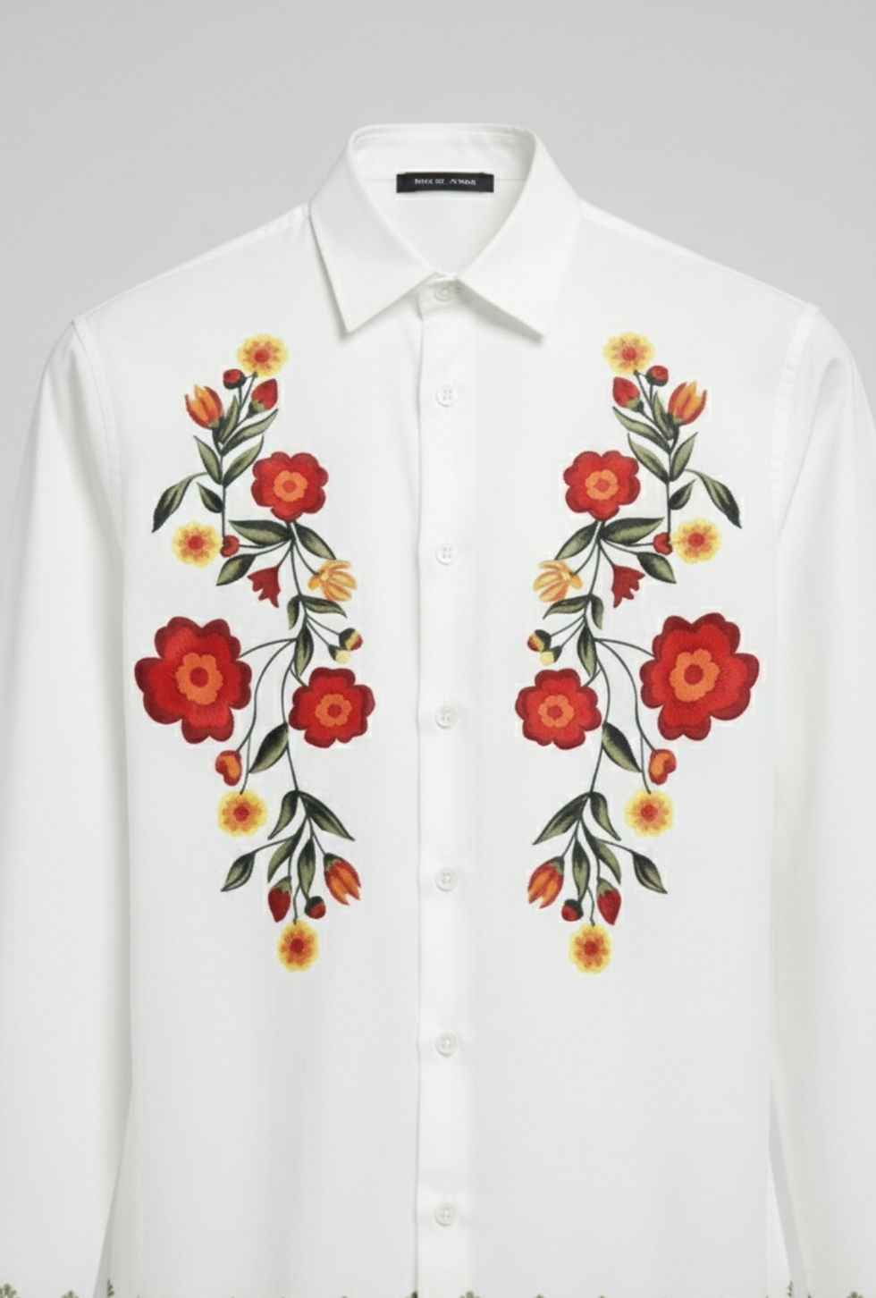 Thumbnail: 100% Cotton Floral Casual Shirt for Men with Regular Fit and Modern Look