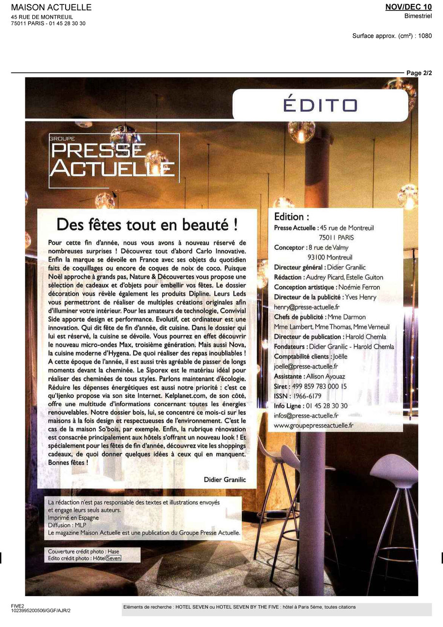 MAISON ACTUELLE