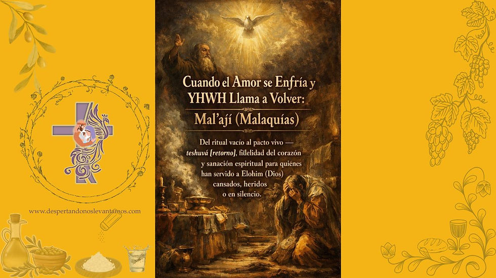 Cuando el Amor se Enfría y YHWH [El Eterno] Llama a Volver  Mal’ají (Malaquías) y el Retorno que Restaura el Amor Primero, Sana el Cansancio Interior y Renueva el Pacto