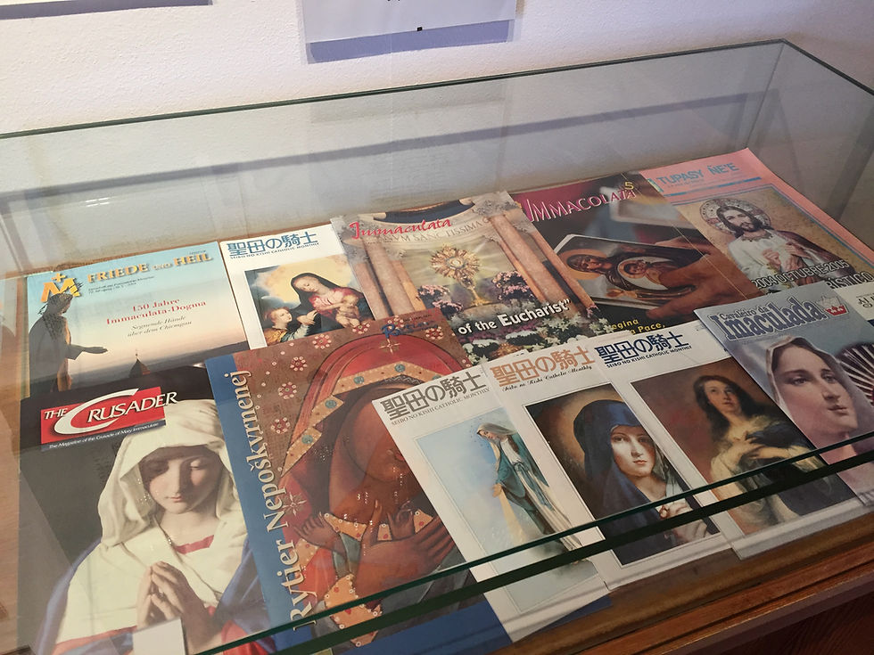 Knights of the Immaculate publication - exhibit in the St Kolbe Museum in Niepokalanow, Poland