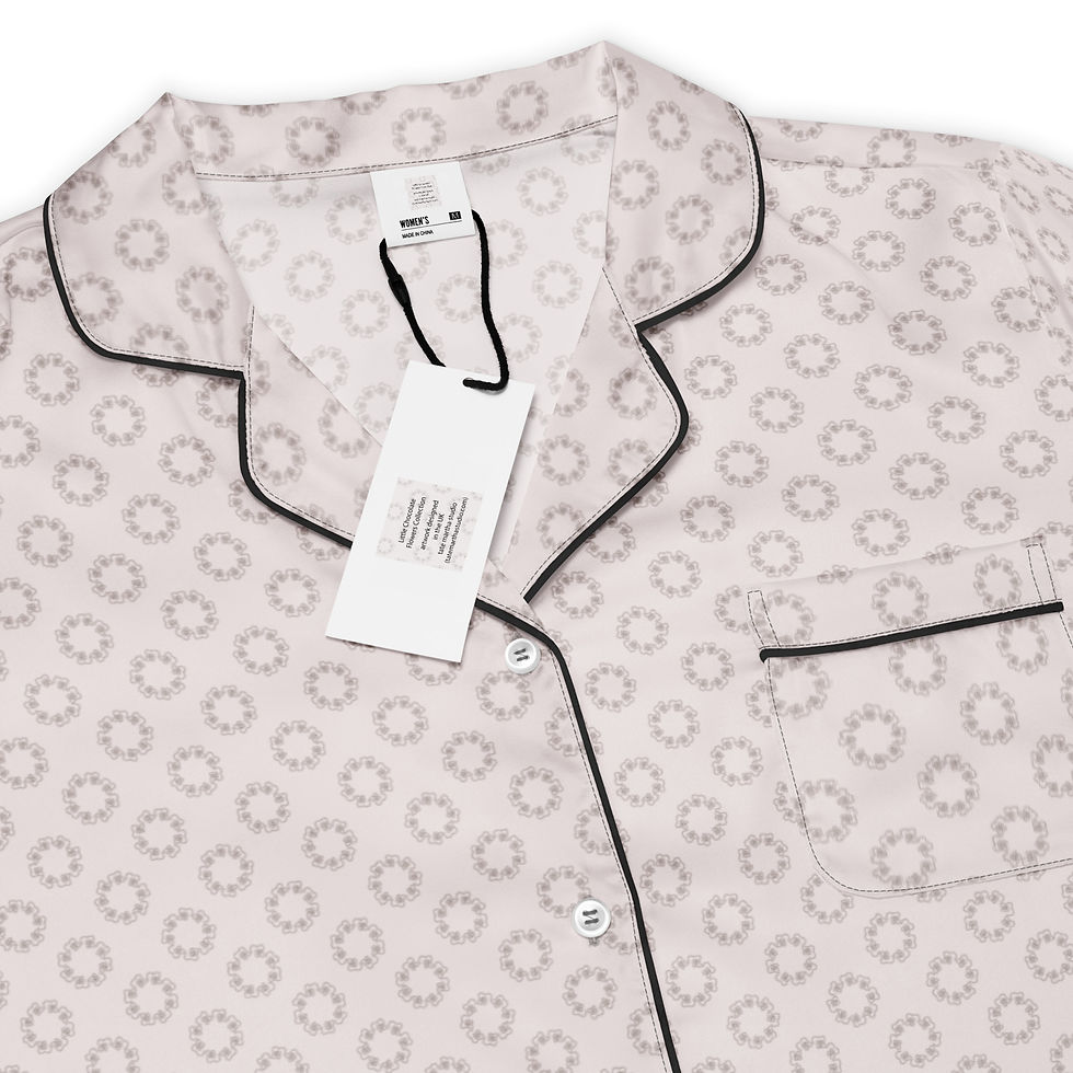 Thumbnail: Rosette Cocoa Women’s long sleeve pajama top