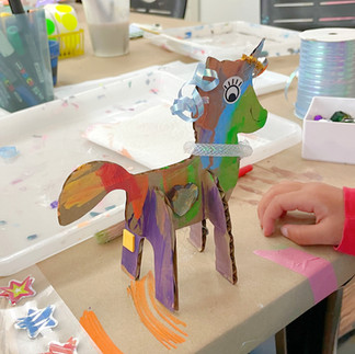 Cardboard unicorn