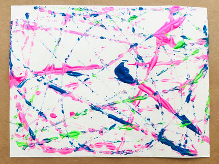 How to Make Messy Marble Paintings with Kids
