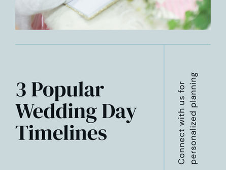 3 Popular Wedding Day Timelines: Choose Your Perfect Fit!