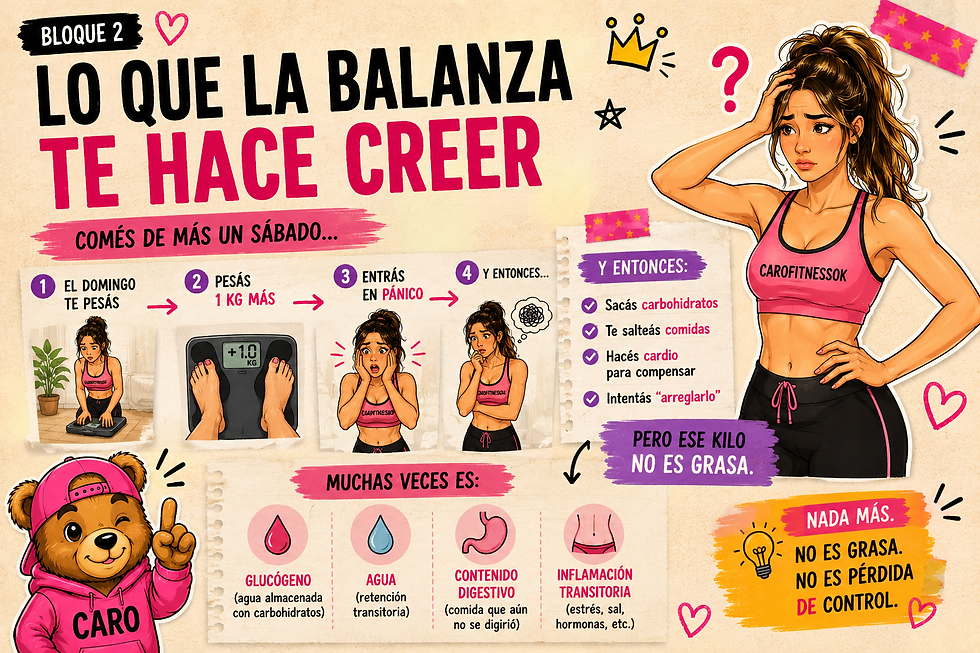 Causas por las que una persona puede subir de peso después de comer bien sin haber ganado grasa corporal