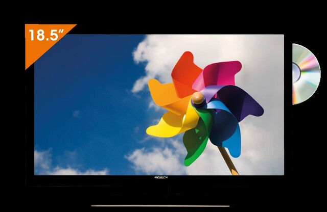 Fernseher TV 19 DVD DVBT2 DVBS2 schwarz