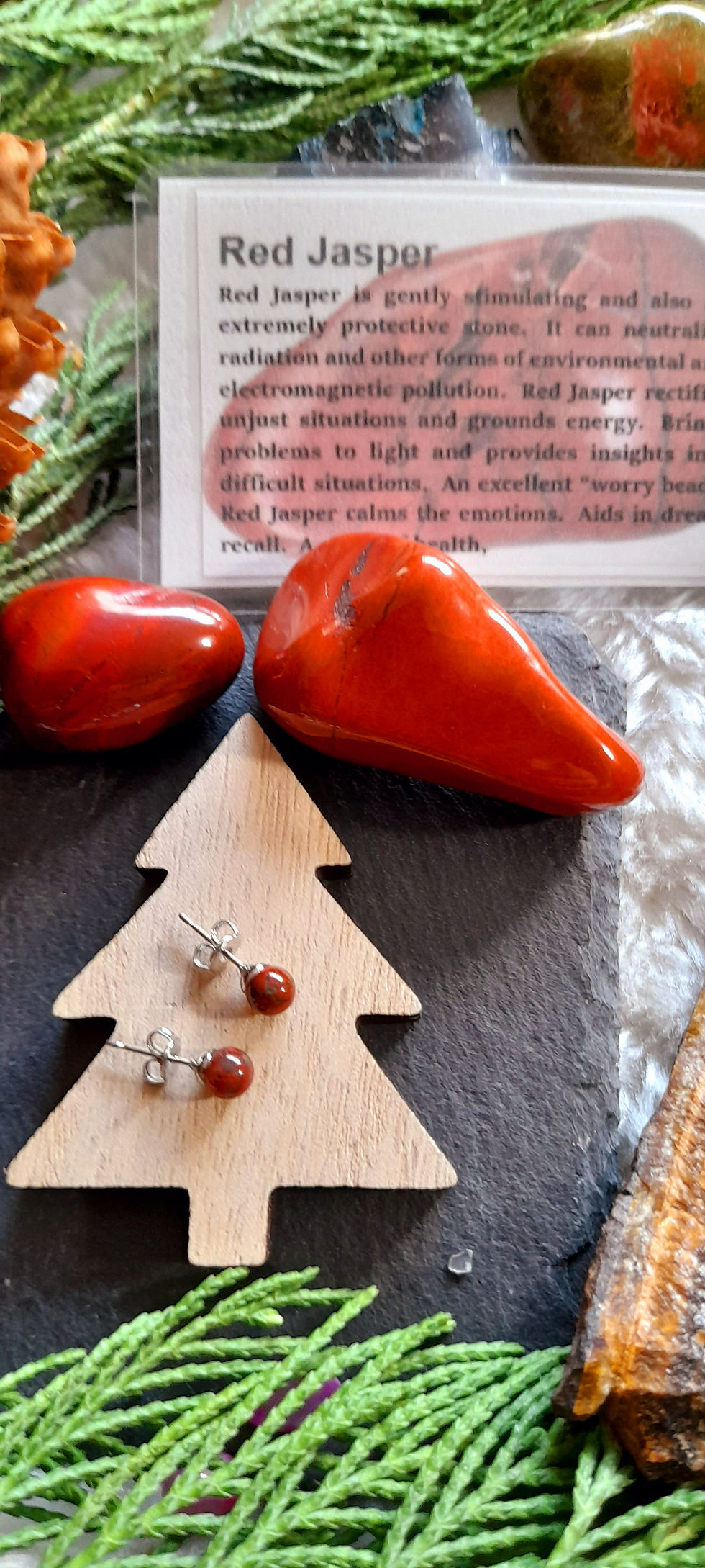 Thumbnail: Red Jasper Stud earrings