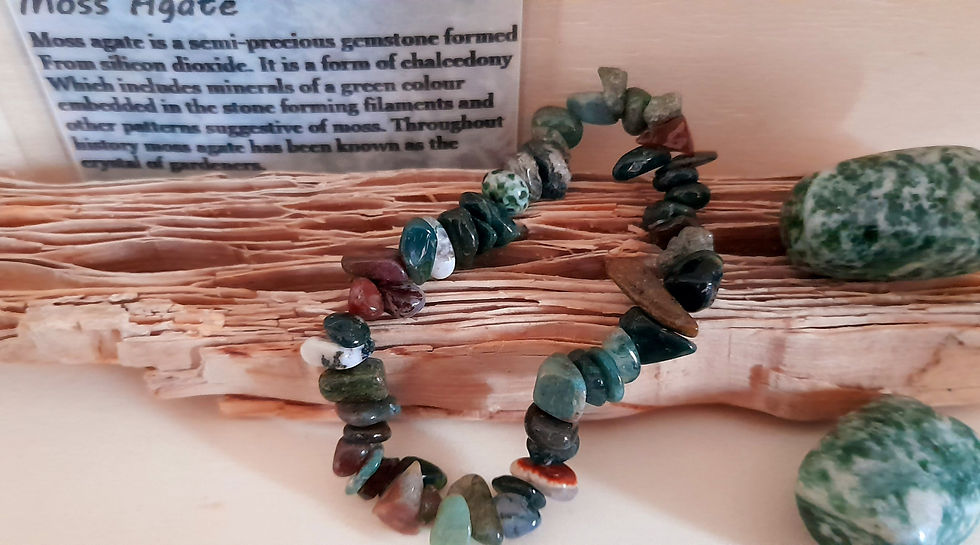 Thumbnail: Moss Agate Chipstone Bracelet