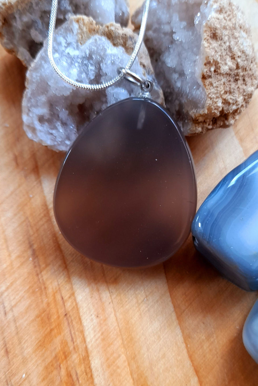 Thumbnail: Grey Agate Pendant