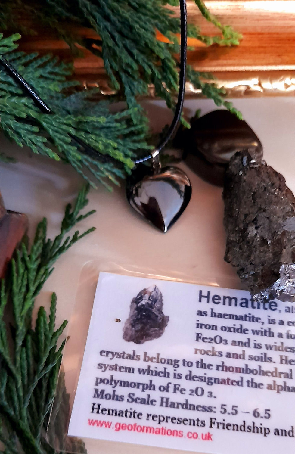 Thumbnail: Hematite Heart Pendant