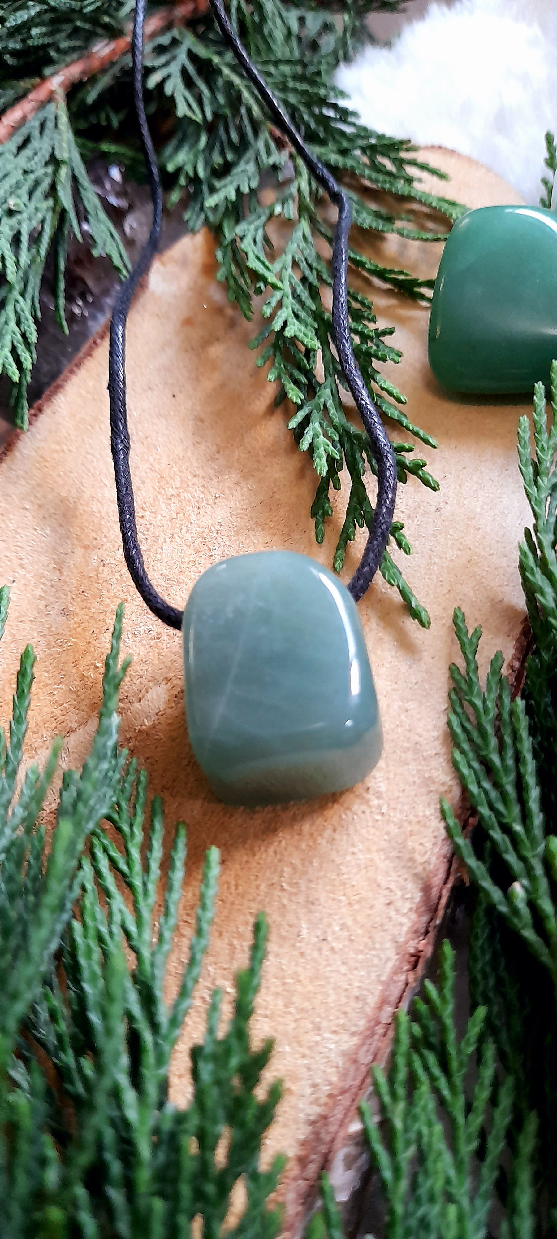 Green Aventurine Large Tumblestone Necklace