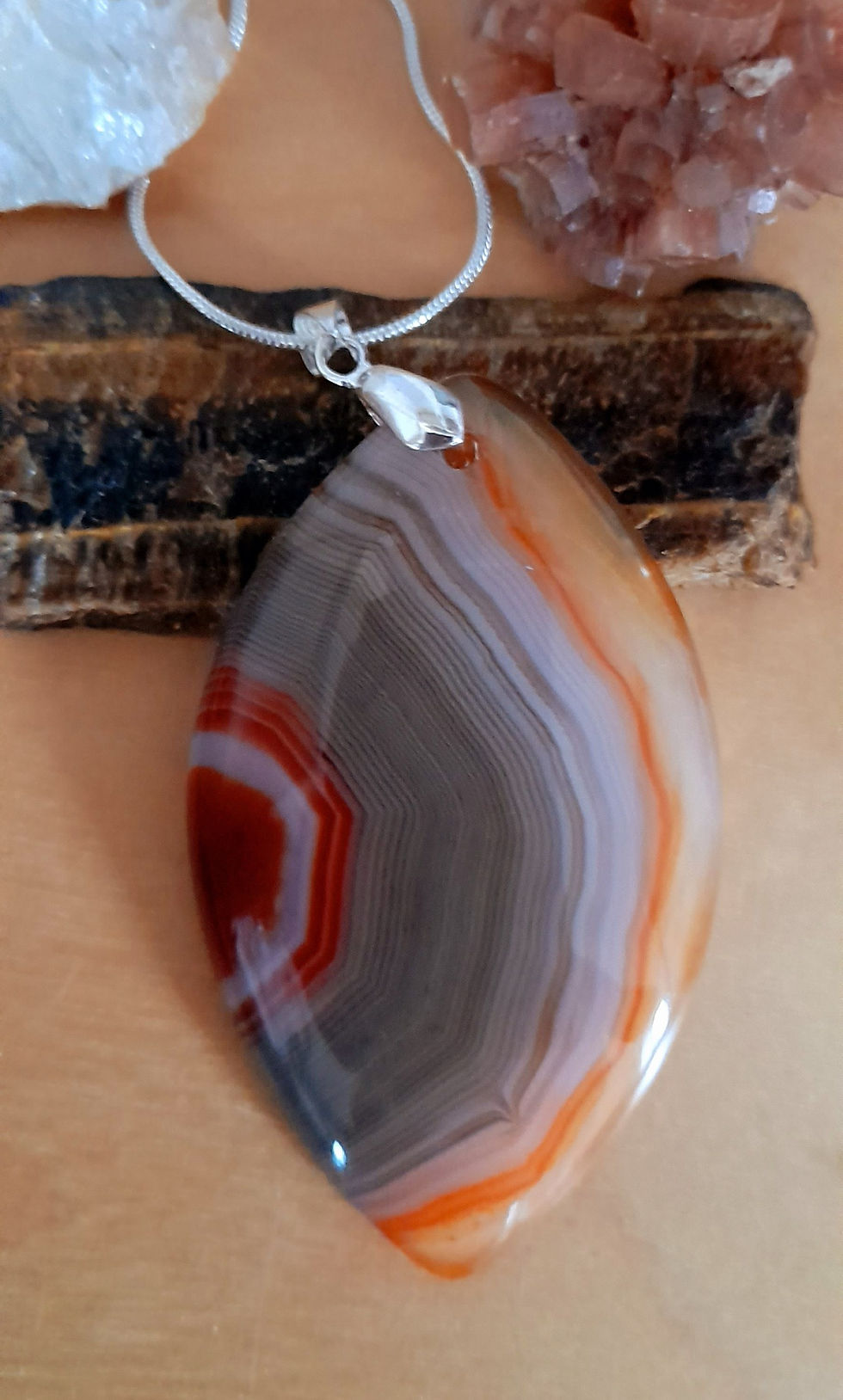 Thumbnail: Large Agate Pendant