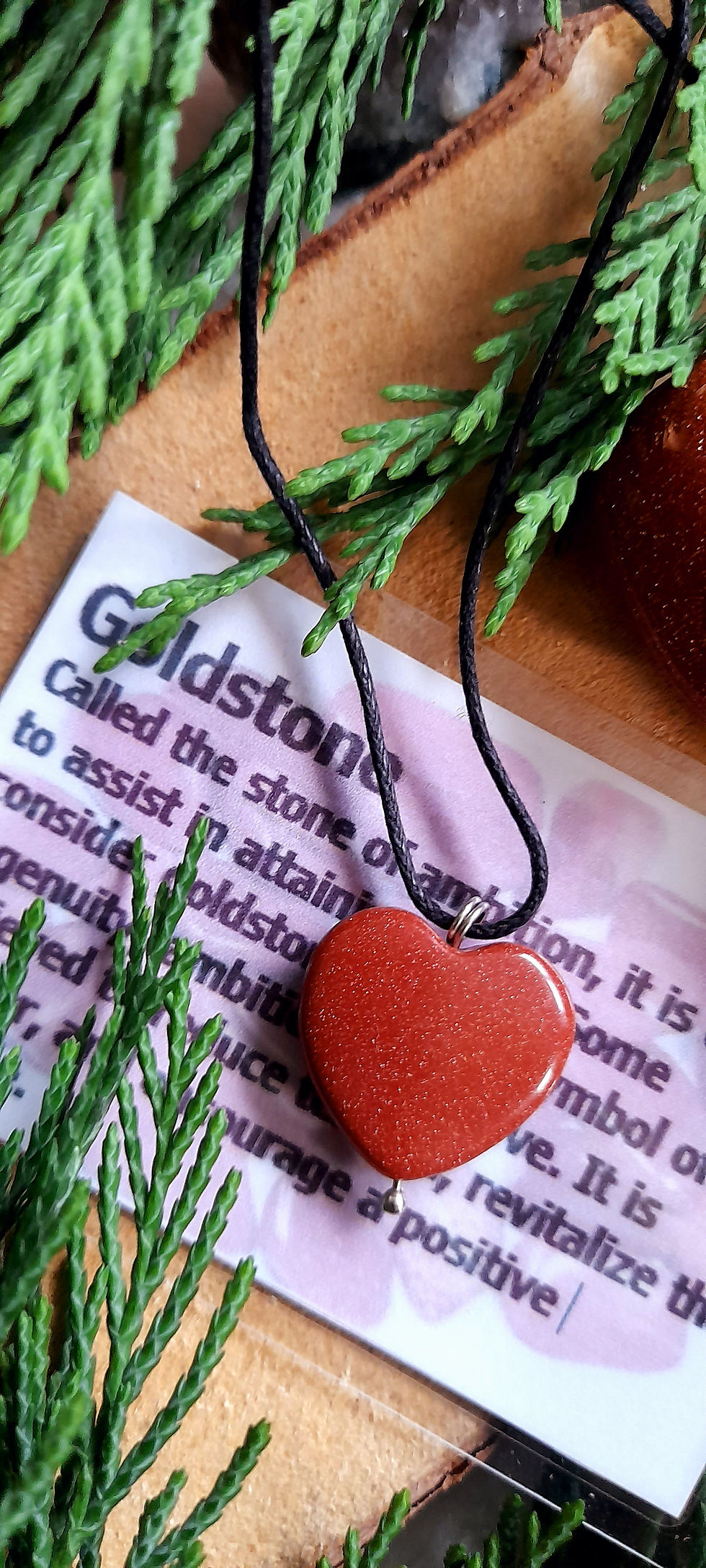 Thumbnail: Small Goldstone Heart Pendant