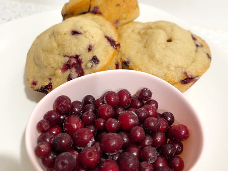 Energy Cranberry Banana Muffins