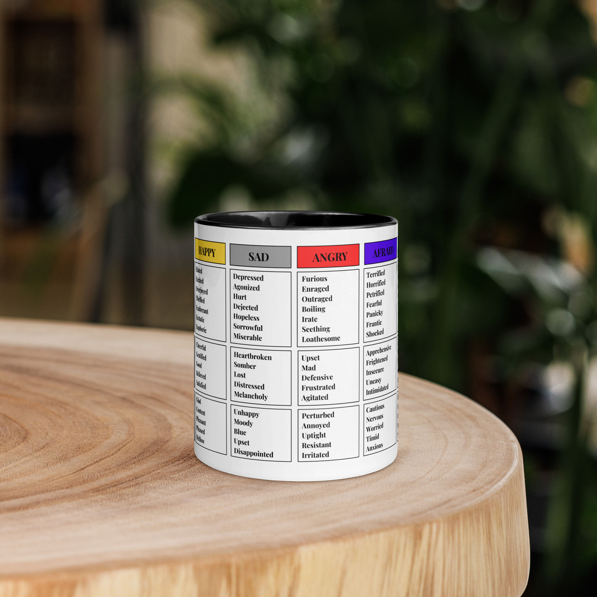 Chart of Emotions Mug with Color Inside
