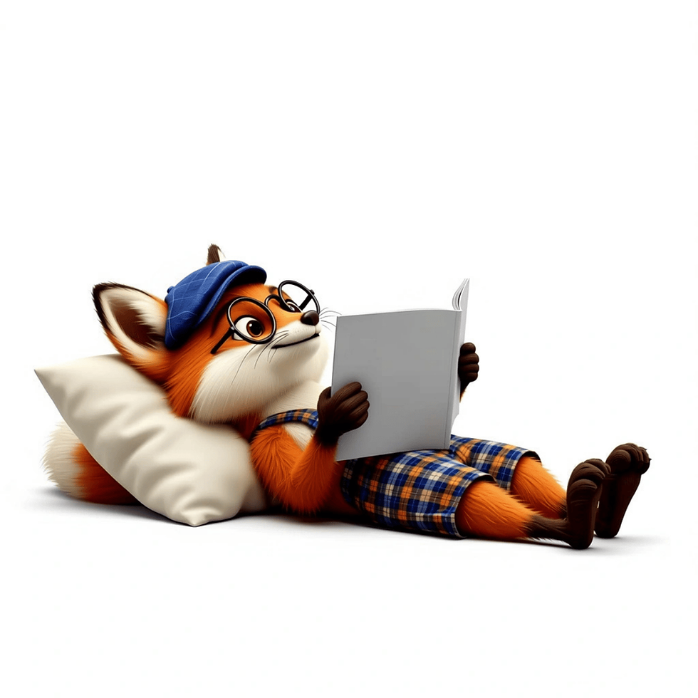 the-bead-locker-fox-mascot-reading-laying-down-on-pillow.png